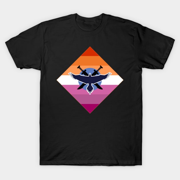 Blue Team Lesbian Flag T-Shirt by ScribbleBoxFox